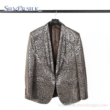 Dance Leopardenmuster weicher stylischer Herren Blazer Anzug